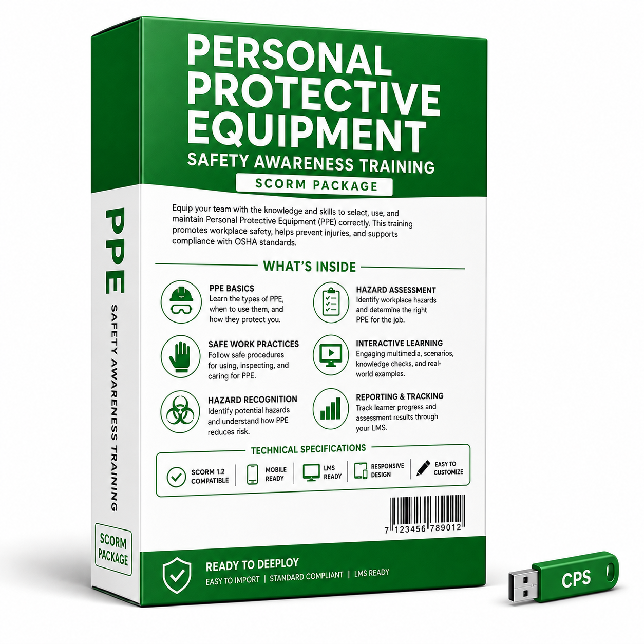 Personal Protective Equipment (PPE) Safety Training — SCORM 1.2 E-Learning Package