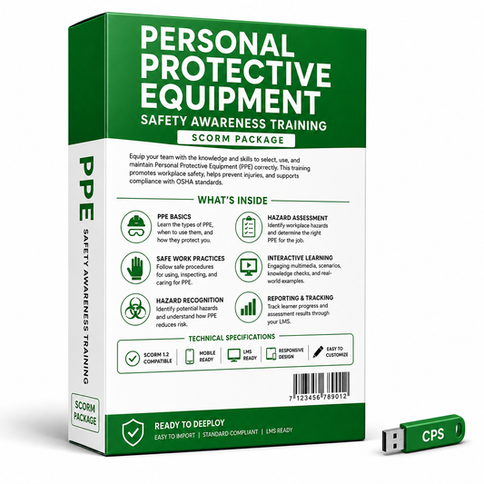 Personal Protective Equipment (PPE) Safety Training — SCORM 1.2 E-Learning Package
