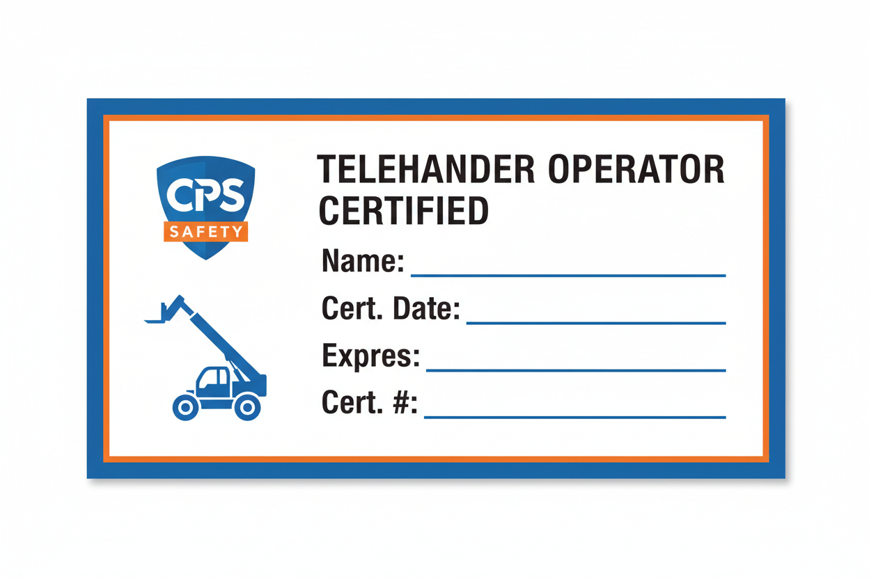Telehandler Operator Pocket Card - Landscape